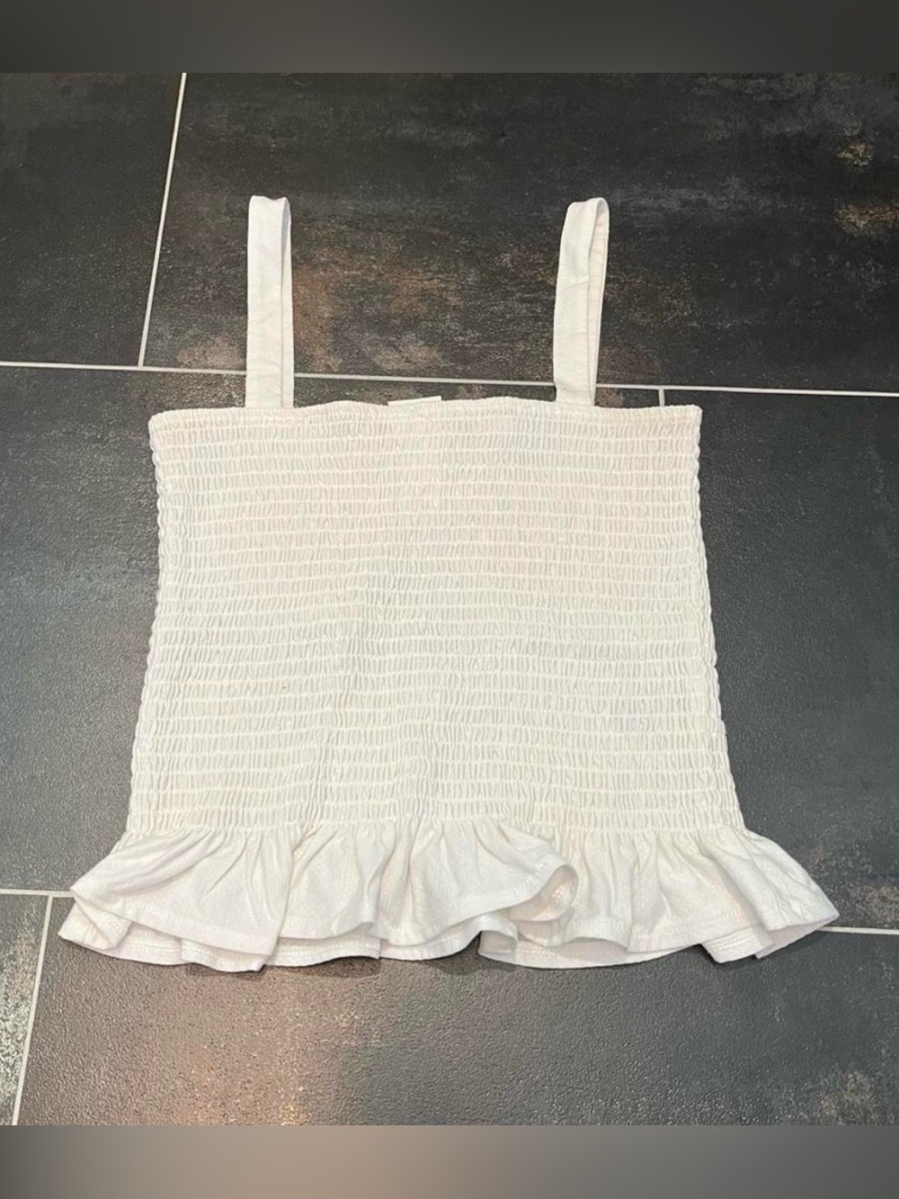 H & M white peplum top - Size Small